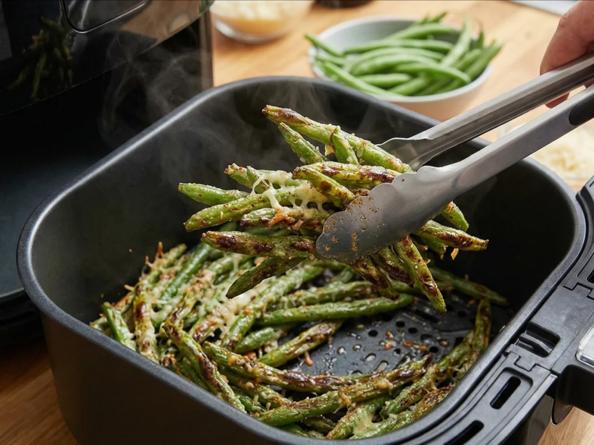 Crispy Air Fryer Parmesan Green Beans